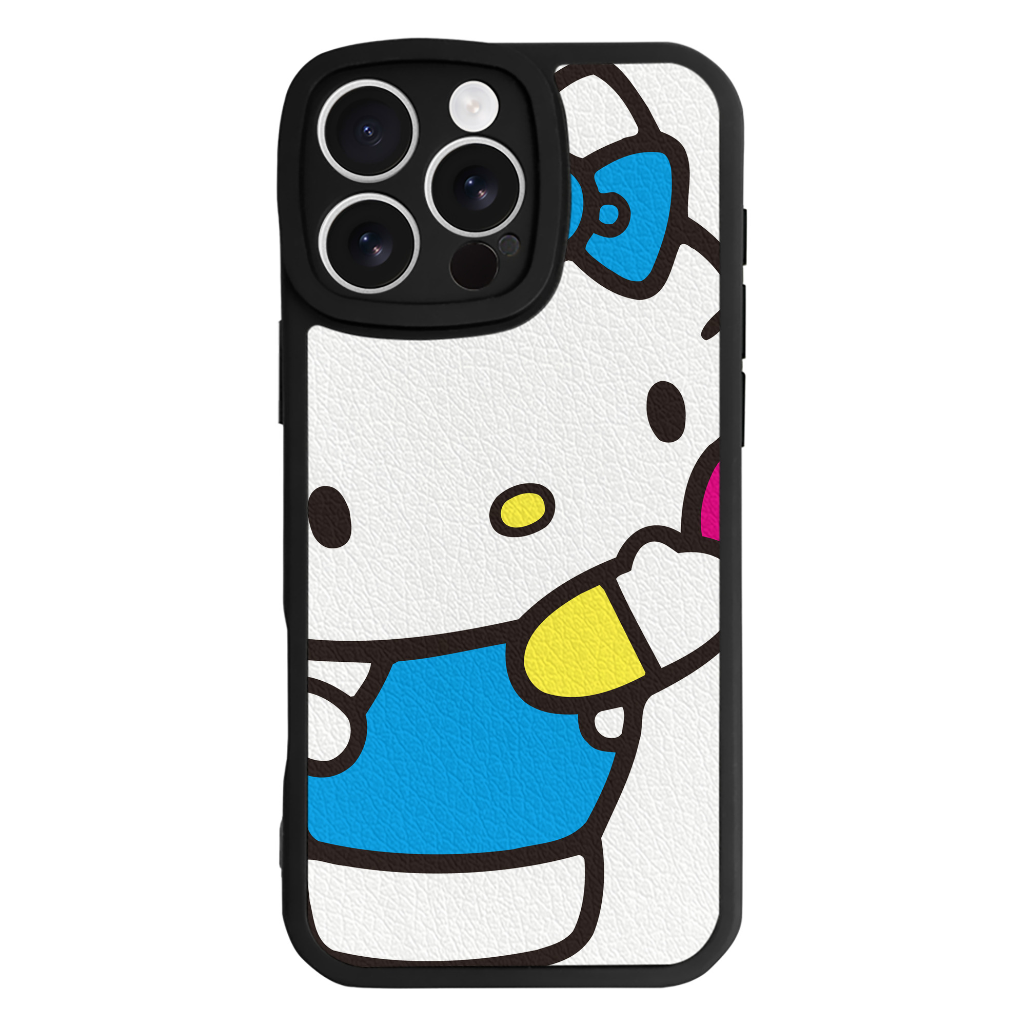 （画像用） Hello Kitty ハローキティ 【iPhone 16シリーズ対応】シリコンスマホケース（レザー調） 材質：シリコン